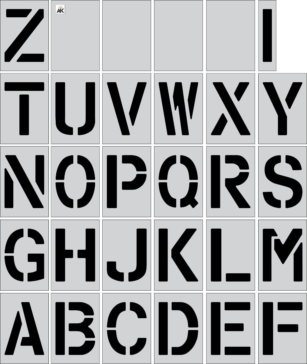 Letter Stencils (Printable Alphabet, Font, Templates, Patterns) – DIY  Projects, Patterns, Monograms, Designs, Templates