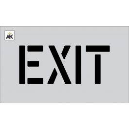 6-inch EXIT Stencil - Parking Lot Stencil - Asphalt Kingdom