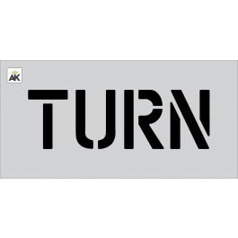 6-inch TURN Stencil