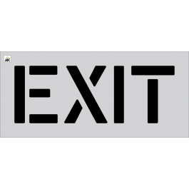 12-inch EXIT Stencil - Pavement Stencils - Asphalt Kingdom