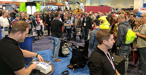 Judd Burdon at the National Pavement Expo demoing the RY10Pro Crack Fill Melter